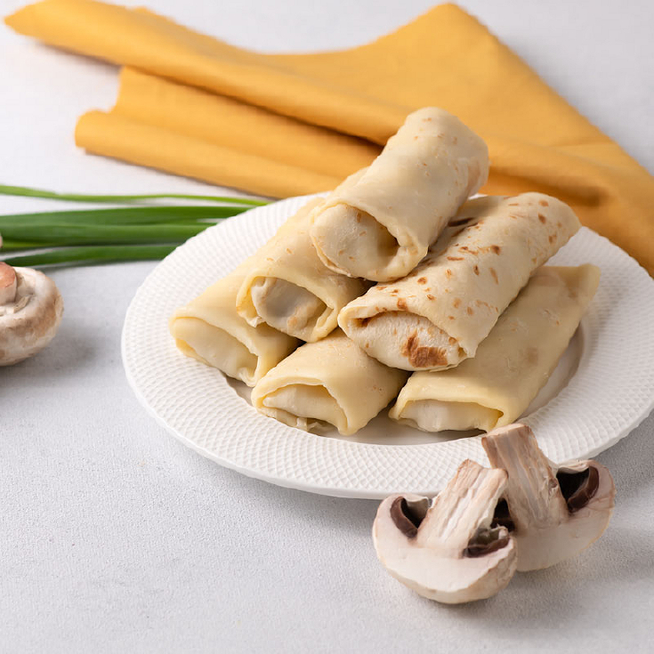 Млинці з куркою та грибами