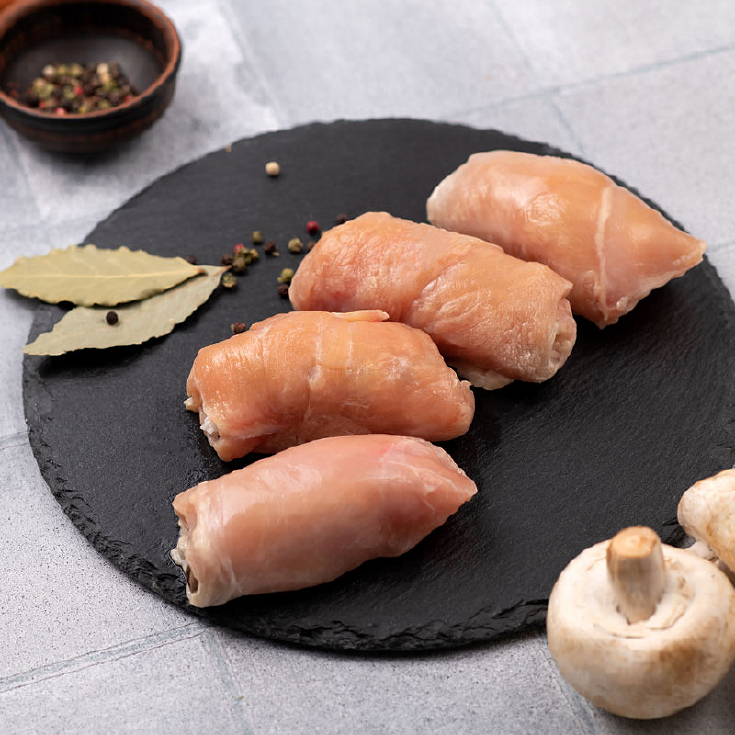 Крученики курячі з грибами та сиром